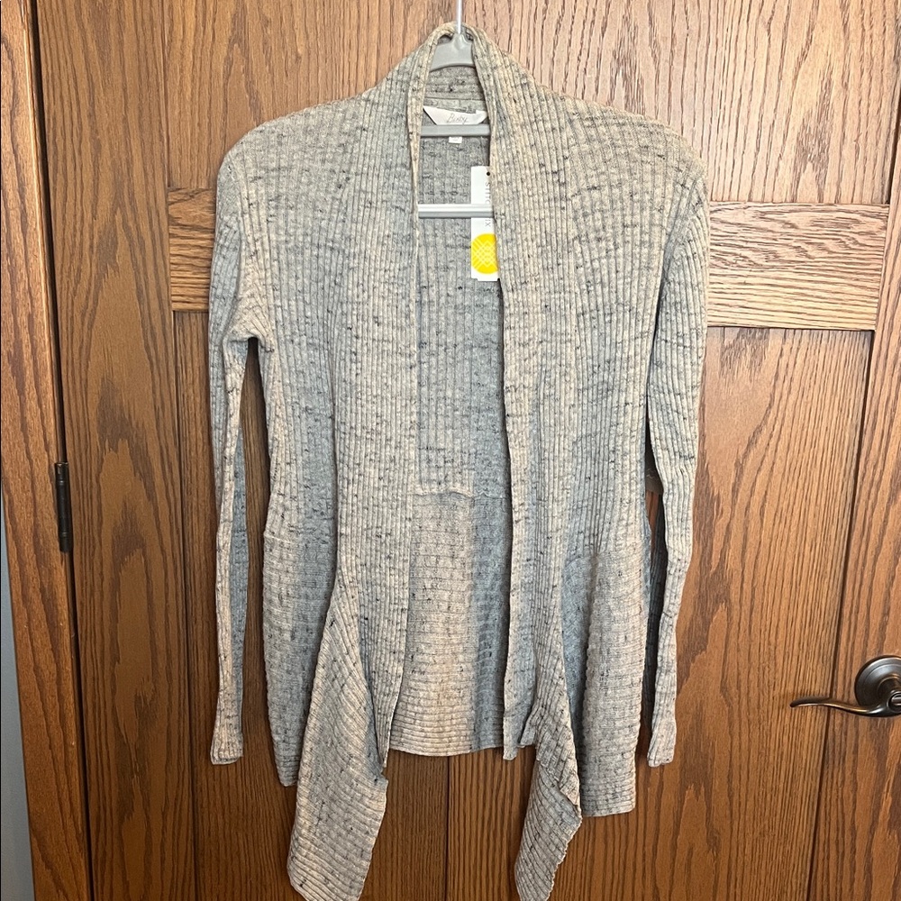 Cozy Gray Open Front Cardigan